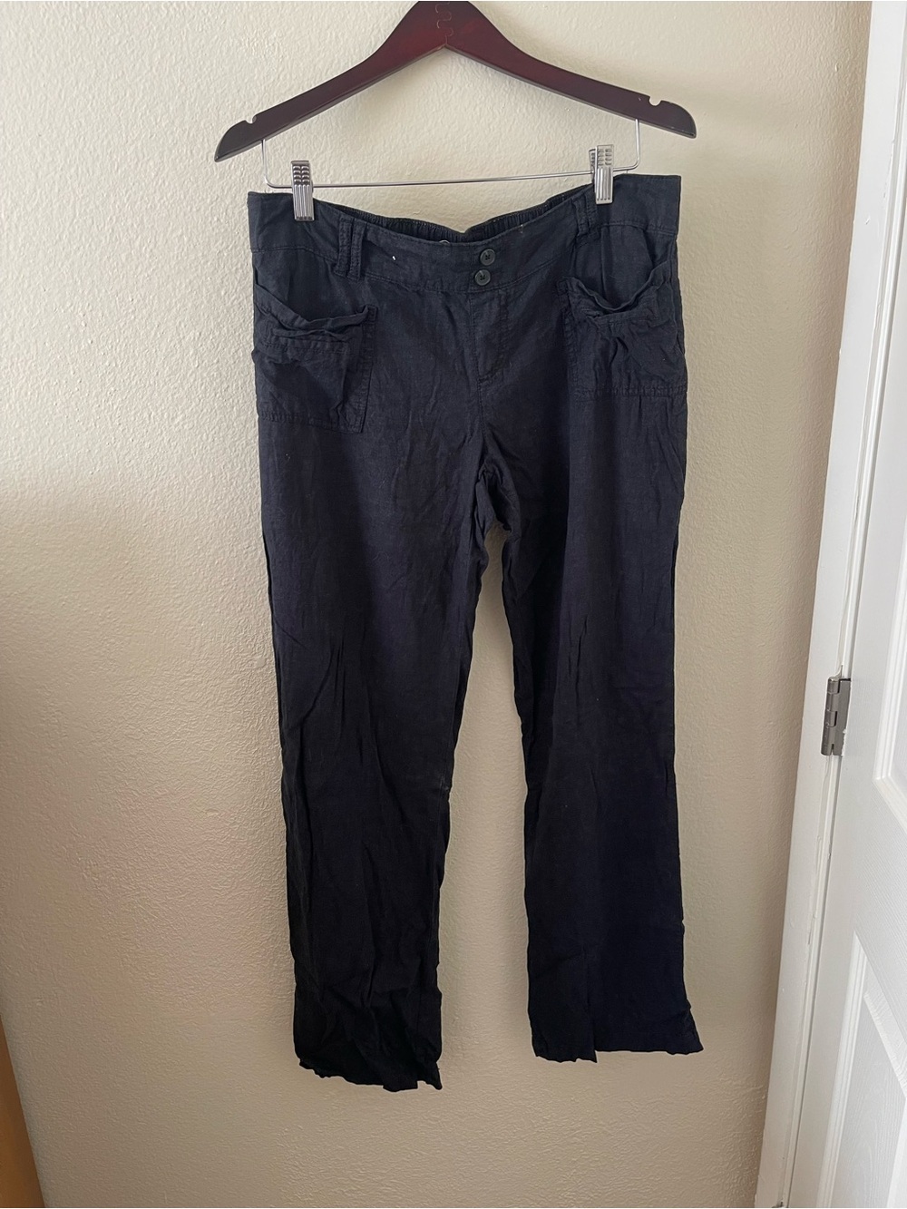 Black Women's Casual Low Rise Pants